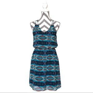 Ophelia Sundress-Blue/green-2 layers-EUC-Sz Small